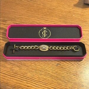 Juicy Couture Gold Bracelet with Crystal Accents